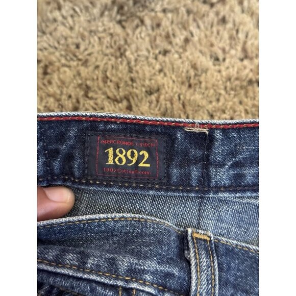 ABERCROMBIE FITCH 1892 Vintage Flare Jeans Low Rise 90s Y2K Made in USA 28x33 - Picture 3 of 12